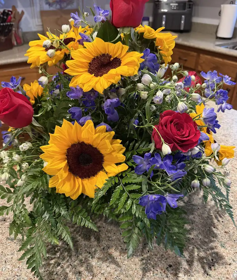 Bright mixed bouquet